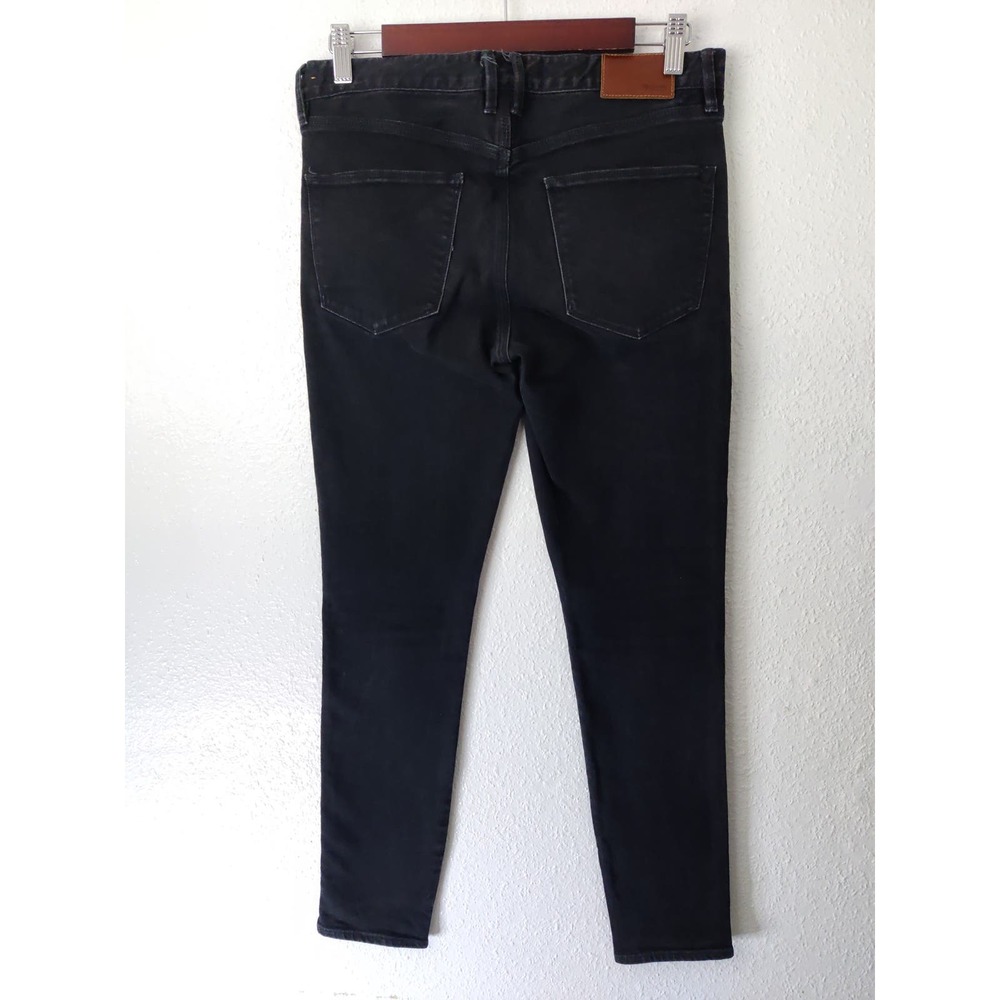 3/$20 Madewell Black Cotton Blend Mid Rise Skinny Jeans 27 - Picture 5 of 8